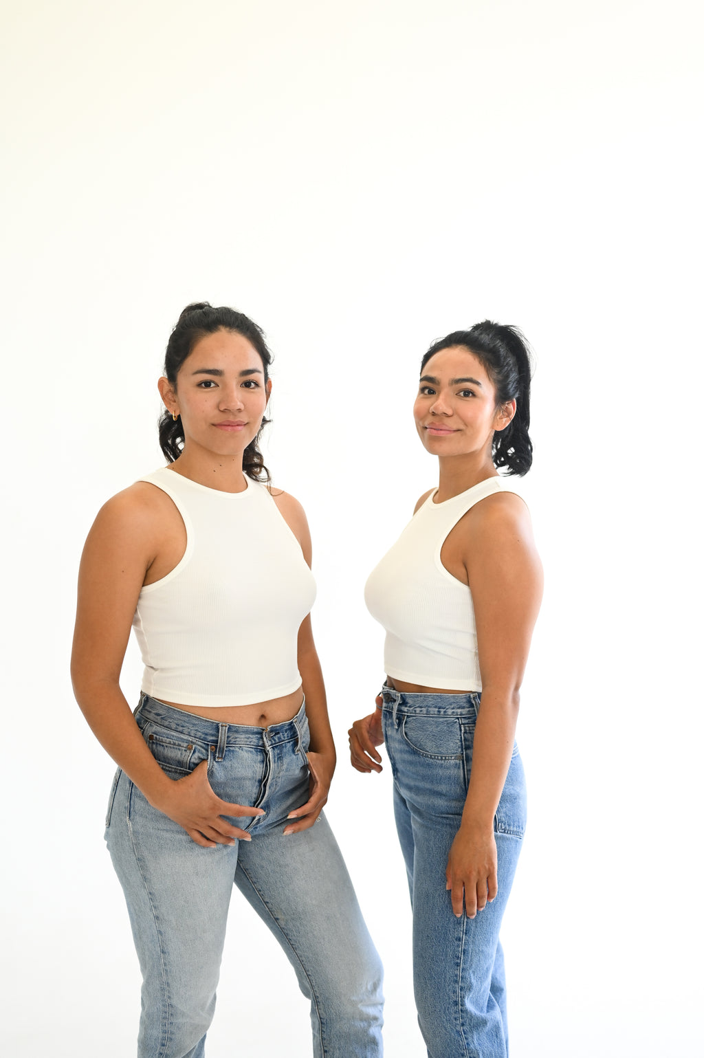 Cropped High Neck Tank