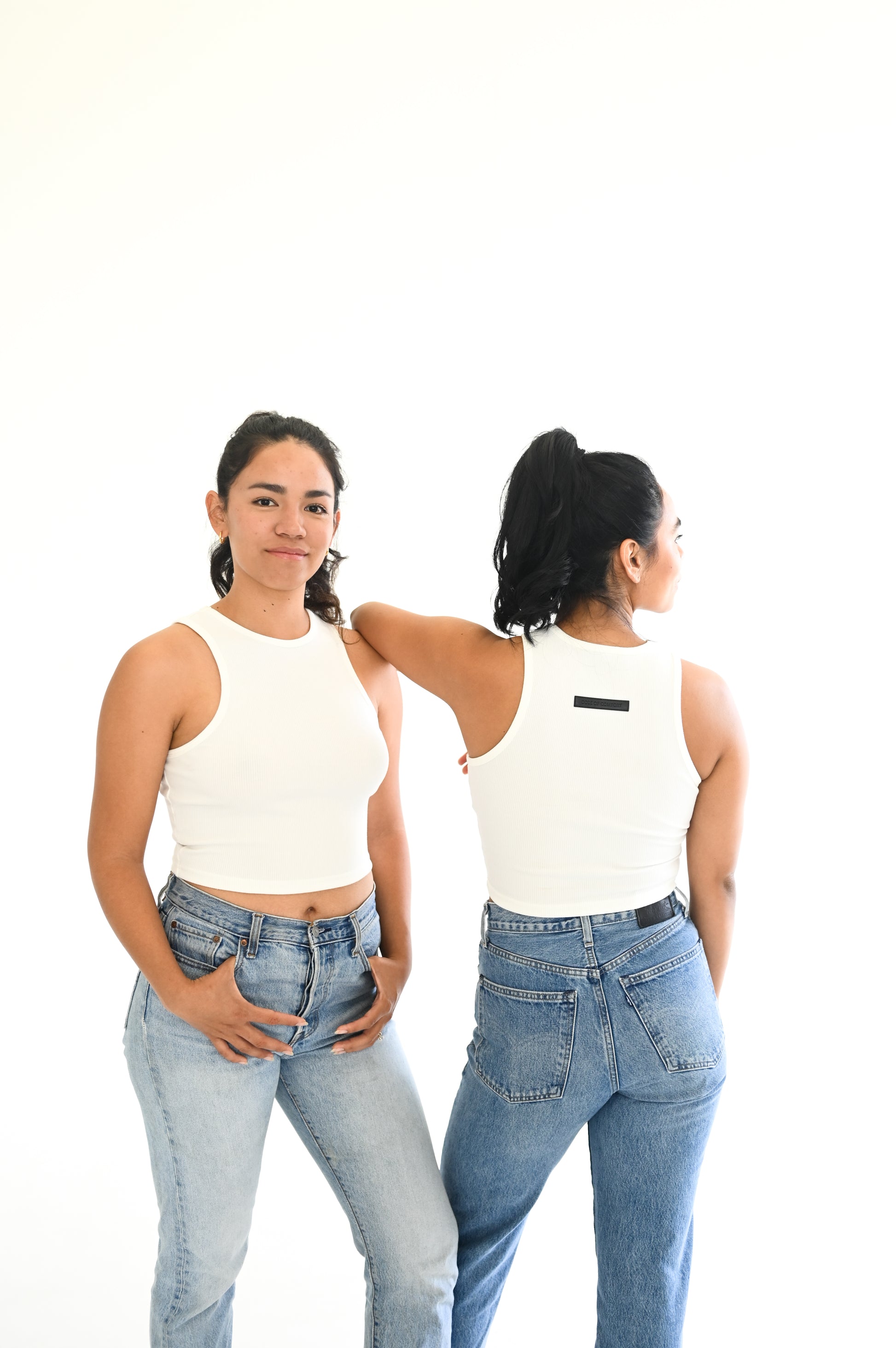 Cropped High Neck Tank