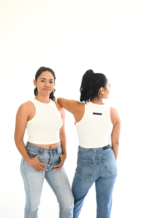 Cropped High Neck Tank